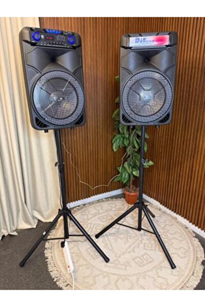 FEELMaX سماعات كبيرة لقاعات الأفراح، طقم من سماعتين مع حوامل