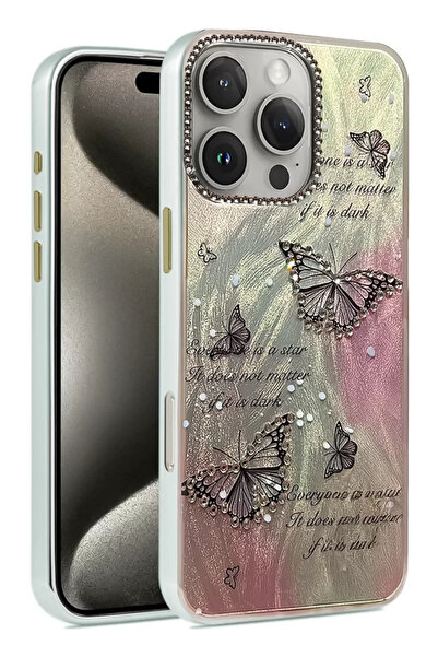 ZEMİRA HOME Newface iPhone 16 Pro Max Case Blade Mirrored Pattern Cover - Pat...