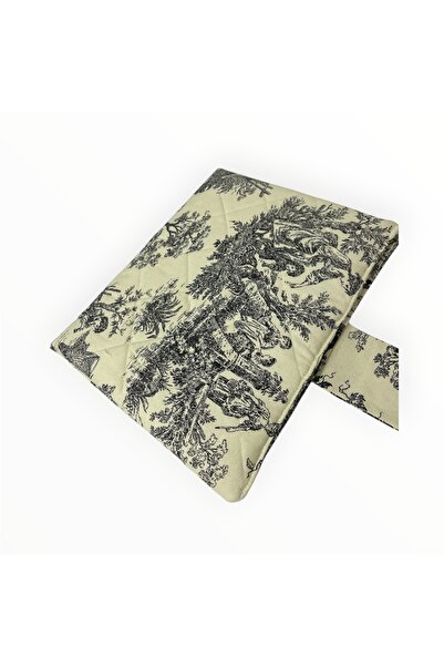 GÖKDAĞ BEDDING El Yapımı Füme Toile Desen Kapitone Laptop Kılıfı