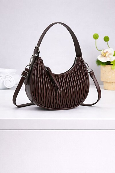 mothers dream Textured Crescent Shoulder Bag for Women