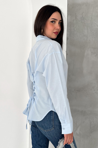 Noa&Noa Women's Tie-Back Shirt – Stylish Blouse with Lace Detail