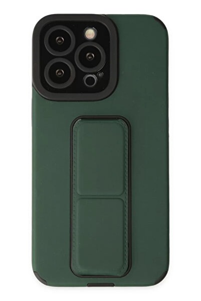 Beta Moda Hub حافظة آيفون 14 برو نيوفايس ميجا ستاند سيليكون - أخضر