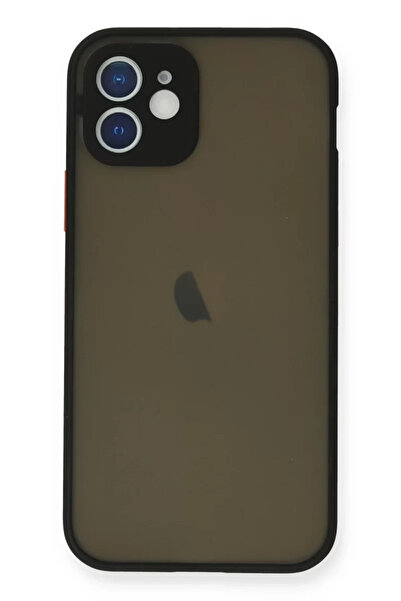 TeknoKapsül غطاء حماية سيليكون مونتريال لهاتف آيفون 12 ميني من نيو فيس - أسود