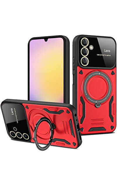 NewFace Nrzsnt Galaxy S25 Plus Case with Joy Lens Stand Cover (213829) - Red