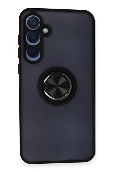 ZEMİRA HOME نيوفايس حافظة سامسونج جالاكسي A25 5G مونتريال سيليكون مع حلقة - أسود