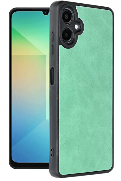 Generic Brand Newface Samsung Galaxy A06 Case Aras Leather Cover - Dark Green