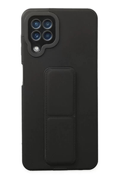 Beta Moda Hub نيوفيس حافظة سامسونج جالاكسي A22 ميجا ستاند سيليكون - أسود