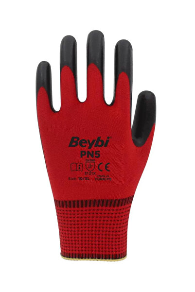 Beta Moda Hub Beybi nitrile pmk pn5 red black size 10 pack of 12