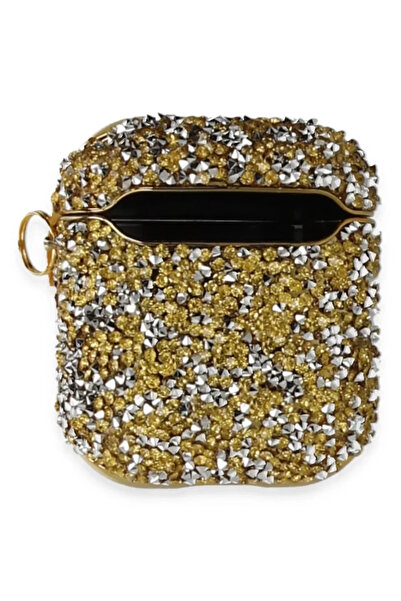 Beta Moda Hub حافظة نيفيسي Airpods 2 (الجيل الثاني) مع حجر ميرا - ذهبي