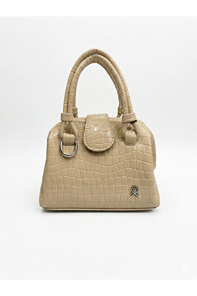 Meryem Çanta Women's Luxury Model Patent Leather Crocodile Patterned Scholars...