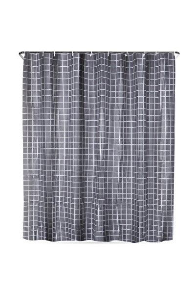 Vilde Perdea de duș impermeabilă cu cârlige, gri 180 × 180 cm