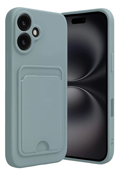 TeknoKapsül حافظة Newface لهاتف iPhone 16 من السيليكون مع حامل بطاقات كيلفن -...