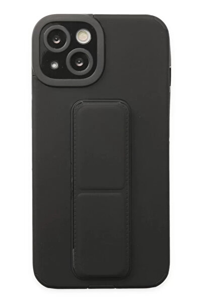 Beta Moda Hub نيوفيس حافظة ايفون 14 بلس ميجا ستاند سيليكون - اسود