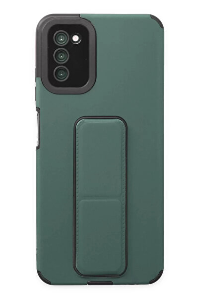 TeknoKapsül جراب Newface لهاتف سامسونج جالاكسي A03S ميجا ستاند سيليكون - أخضر