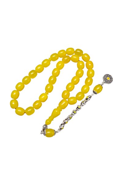 LEBLEBİ TESBİH سبحة صغيرة الحجم من الخرز العنبر المضغوط Lt1508