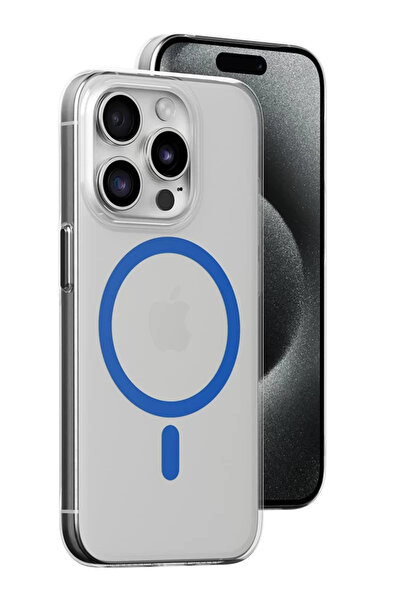 Beta Moda Hub غطاء حماية جوكو لهاتف ايفون 15 برو بابل ماجسيف - أزرق