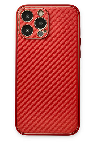 ZEMİRA HOME Newface iPhone 13 Pro Case Coco Carbon Silicone - Red