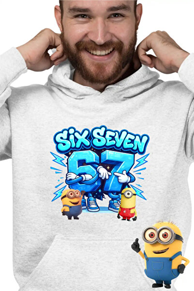 OEM Men's Hoodie Minions 67 Six Seven Sase Sapte Despicable Steal Brainrot
