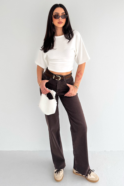 Noa&Noa Women's High Waist Wide Leg Jean Pants – Modern Fit Denim