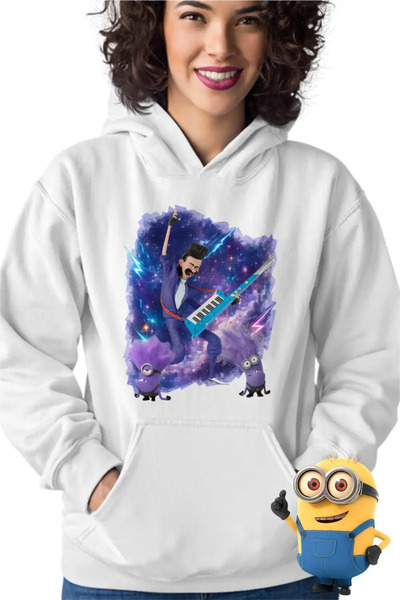 OEM Women's Sweatshirt Balthazar Bad Minions Despicable Guitar