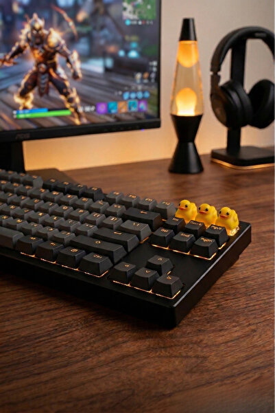 Babi Collection Ördek Figürlü 3 Adet Keycaps Klavye Tuşu Gamer Aksesuar Oyunc...