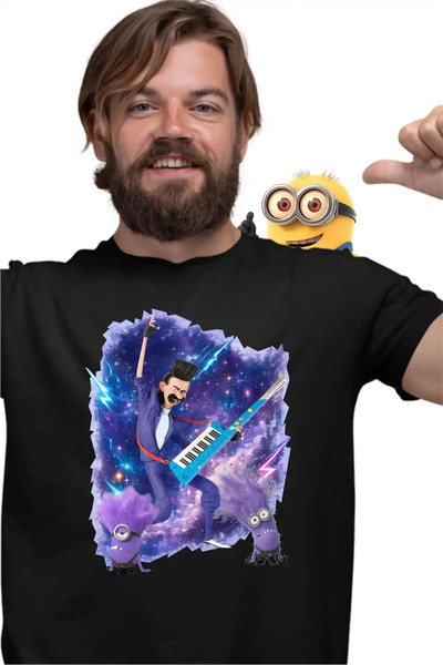 OEM Ανδρικό T-shirt Μπάλθαζαρ Κακά Μίνιονς Απαισιότατη Κιθάρα