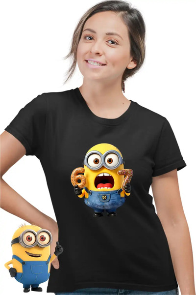 OEM Γυναικείο μπλουζάκι Μίνιονς Έξι Επτά Ντόνατς 67 Απαισιότατοι