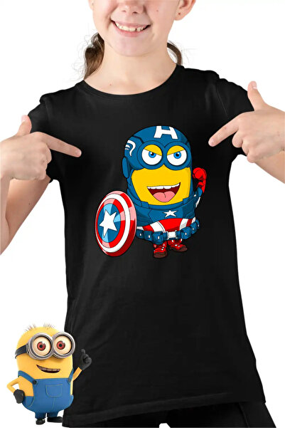 OEM Παιδικά Κοριτσίστικα Μπλουζάκια Μίνιονς Κάπτεν Αμέρικα Εκτόνωση μου
