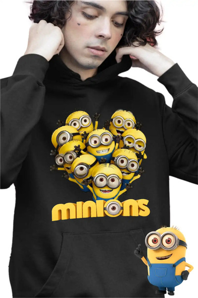 OEM Φούτερ για Αγόρια Μίνιονς Καρδιά Αγάπη Ημέρα του Αγίου Βαλεντίνου Dragobe...