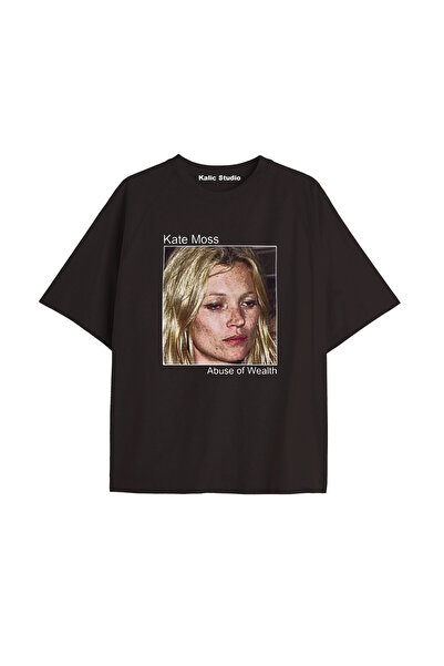 Kalic Studio Tricou oversize Kate Moss negru