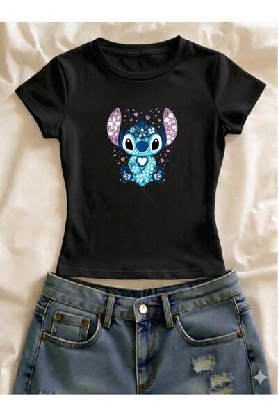 Vordevia تي شيرت مطبوع من الليكرا بقصة ضيقة وأكمام قصيرة وياقة دائرية