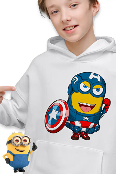 OEM Παιδικό Φούτερ για Αγόρια με Μίνιονς, Κάπτεν Αμέρικα, Εγώ, ο Απαισιό
