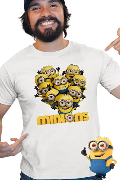 OEM Ανδρικό T-Shirt Μίνιονς Καρδιά Αγάπη Ημέρα του Αγίου Βαλεντίνου Dragobete...