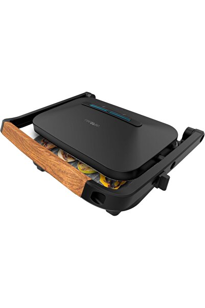 CECOTEC Grill Electric Rock'nGrill 1200 Wood, 1300 W, Invelis piatra RockStone