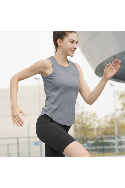 Vitra World Women Quick Dry Sleeveless Workout Tank Top Slim Fit Crew Neck Yoga Running Gym Fitness Training