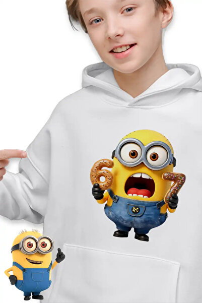 OEM Παιδικό Φούτερ Αγοριών Μίνιονς Έξι Επτά Ντόνατς 67 Απαισιότατοι