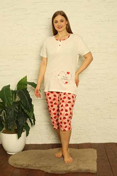 Serena Πιτζάμες Serena, λευκό χρώμα, με την εκτύπωση  "YOU ARE WORTHY "