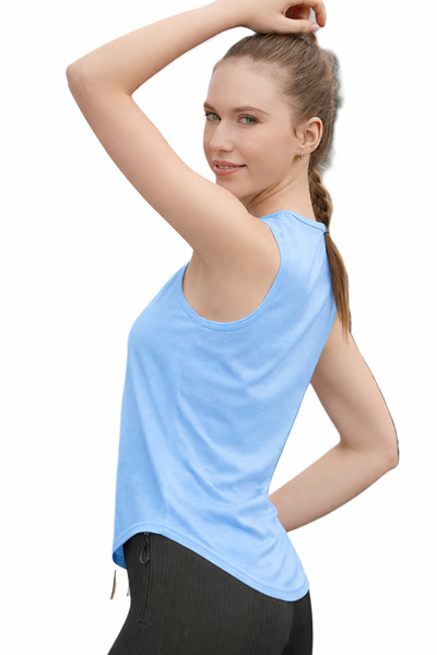 Vitra World Women Quick Dry Sleeveless Workout Tank Top Slim Fit Crew Neck Yoga Running Gym Fitness Training