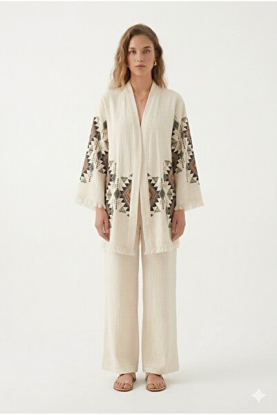 Marjinal Women's Cotton Muslin Fabric Trousers