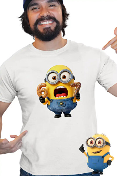 OEM Ανδρικό T-Shirt Μίνιονς Έξι Επτά Ντόνατς 67 Απαισιότατοι