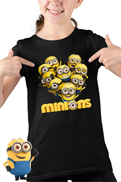 OEM Παιδικό Κοριτσίστικο Μπλουζάκι Μίνιονς Καρδιά Αγάπη Ημέρα του Αγίου Βαλεν...