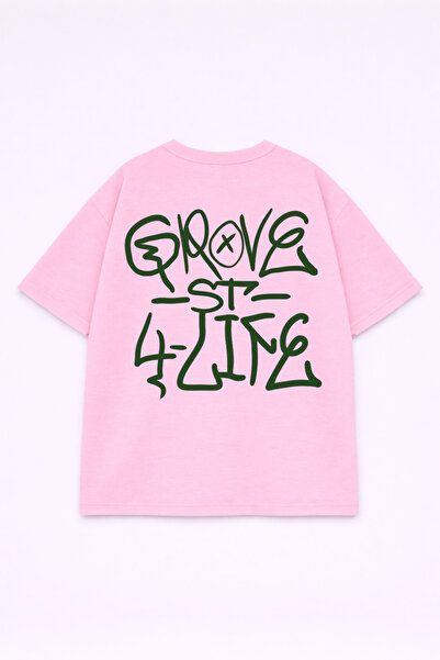 LORVEX Μπλουζάκι Oversize Unisex 100% Βαμβακερό Άνετο Μπλουζάκι με Στάμπα