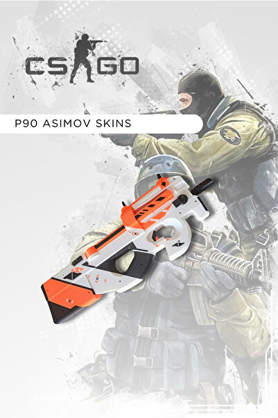 ayvazprinter CS-GO P90 Asımov Skıns 1/1 Ölçek, 50 cm Boyutlu Maket