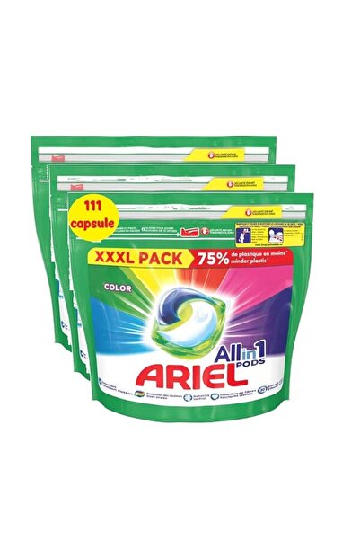 Arielli Αριέλ Αυτόματο Απορρυπαντικό Ρούχων για Έγχρωμα, 3x37 Κάψουλες, 111 Π...
