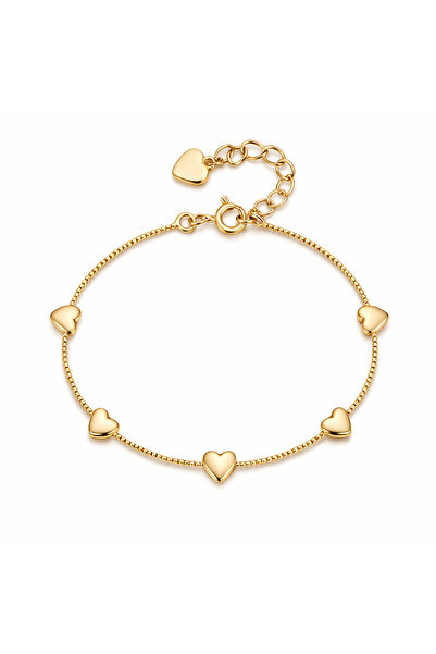 NOVVO Brățară aurie cu inimi multiple