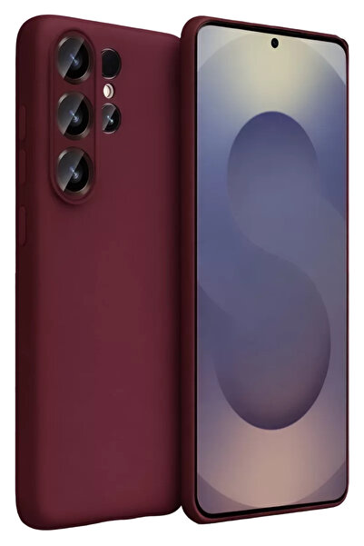 FREEDOM STOREE غطاء سيليكون جديد لهاتف سامسونج جالاكسي S26 ألترا - أحمر داكن