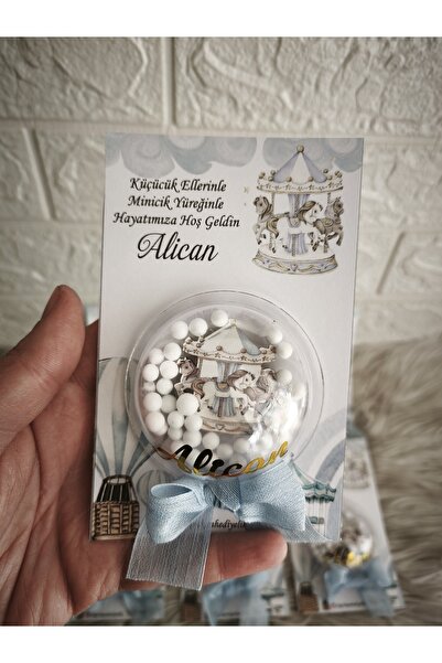 Doğrukan Hediyelik 10 adet atlı karıncalı kar küresi magnet yenidoğan doğum g...