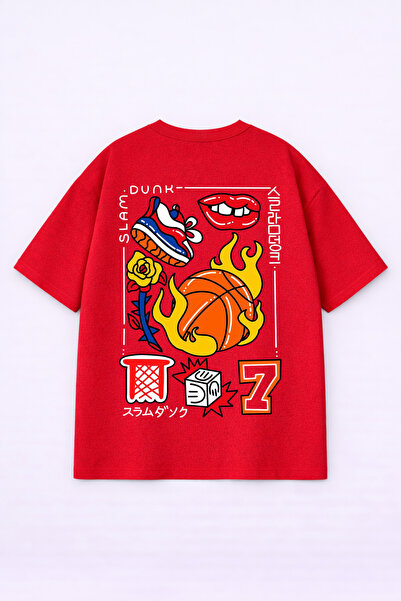 LORVEX Μπλουζάκι Oversize Unisex 100% Βαμβακερό Άνετο Μπλουζάκι με Στάμπα