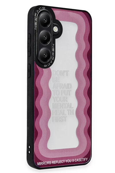 FREEDOM STOREE نيوفايس حافظة سامسونج جالاكسي S23 FE غطاء مرآة منقوش - مرآة - 11