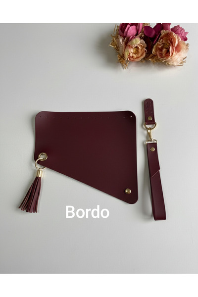 zg hobi aksesuar Faux Leather Side Cover and Handle Set for Knitted Bags